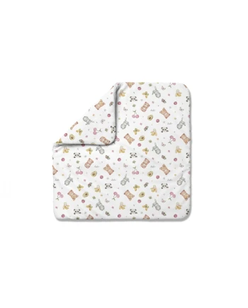 Bambusowa kołdra niemowlęca 75x75 + wstęga do rożka Candy Cute